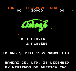 Galaga - Demons of Death Title Screen